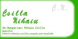 csilla mihaiu business card